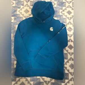 CARHARTT WOMEN'S RELAXED FIT MIDWEIGHT LOGO GRAPHIC HOODIE